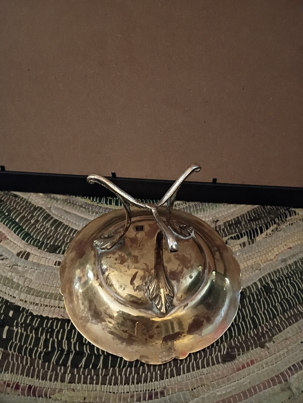 Vintage-Style Brass Apple Decorative Bowl - Gold Finish,Made In India Art Deco.